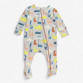 Zip sleepsuit stone dino print