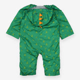 Pramsuit Green Dinosaur with Triangles