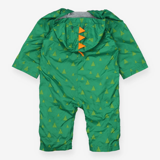 Pramsuit Green Dinosaur with Triangles