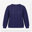 Jumper Dark Purple Acrylic Open Scoop Neck