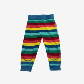 Bright rainbow striped crawlers