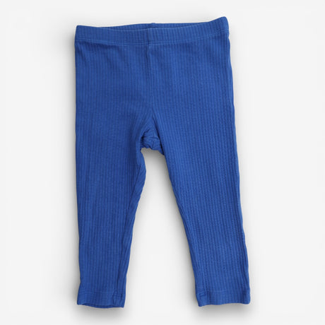 Blue ribbed leggings