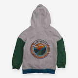 Hoodie blue grey and green