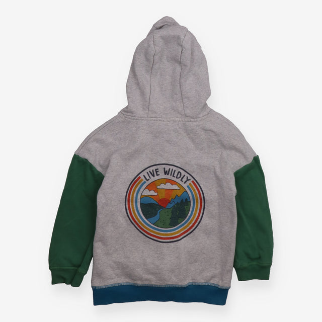 Hoodie blue grey and green