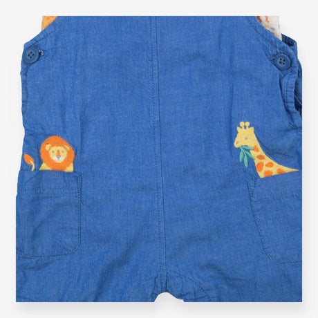 Shortie dungaree blue and bodysuit short sleeve sa