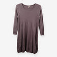 Mauve Knit Midi Dress Long Sleeve Soft Knit