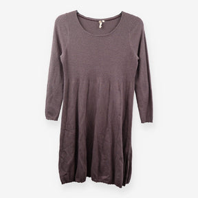 Mauve Knit Midi Dress Long Sleeve Soft Knit