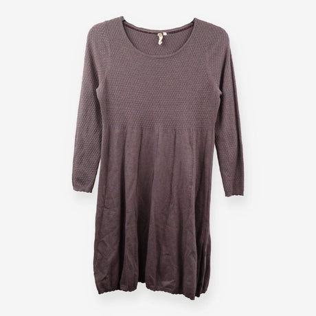 Mauve Knit Midi Dress Long Sleeve Soft Knit