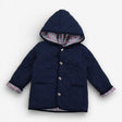 Reversible Navy / ditsy quilted jacket