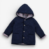 Reversible Navy / ditsy quilted jacket