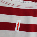 T-shirt long sleeve red white stripe