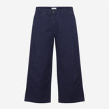 Dark Navy Blue 97% Cotton Stretch Chino High Waist