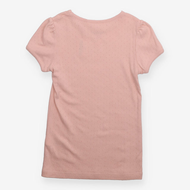 Baby pink pointelle t-shirt