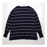 Jumper Navy White Stripe Cotton Blend Heart Matern