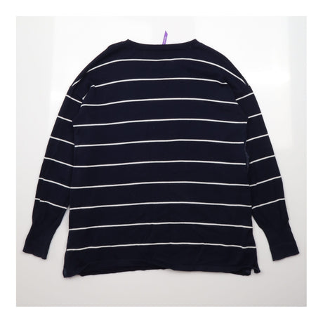Jumper Navy White Stripe Cotton Blend Heart Matern