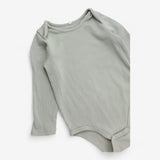 Bodysuit long sleeve green ribbed 