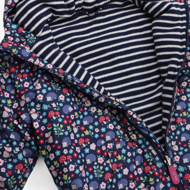 Blue Striped Navy with Mice and Hedgehogs Coat