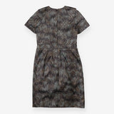 Dress Metallic shift with shoulder detail