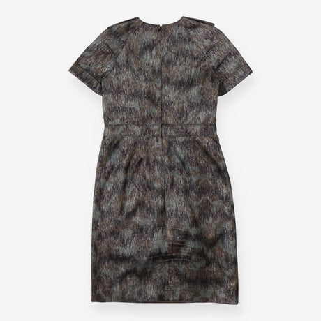 Dress Metallic shift with shoulder detail