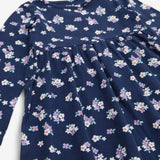 Navy Floral LS Dress
