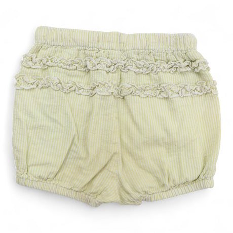 Yellow Striped Bubble Shorts with Frilly Bum
