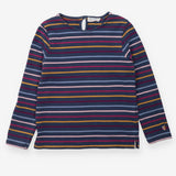 Blue Long Sleeve Colourful Stripes
