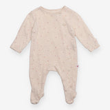 Sleepsuit cream with pink hearts