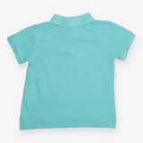 Teal polo with blue boat