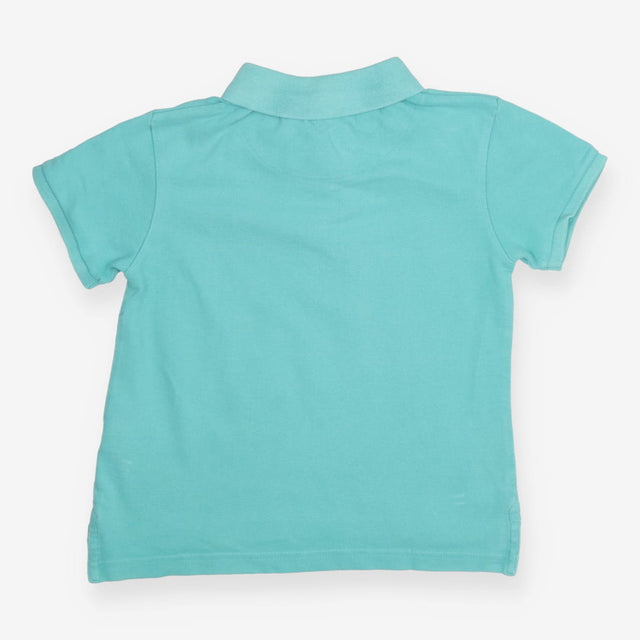 Teal polo with blue boat