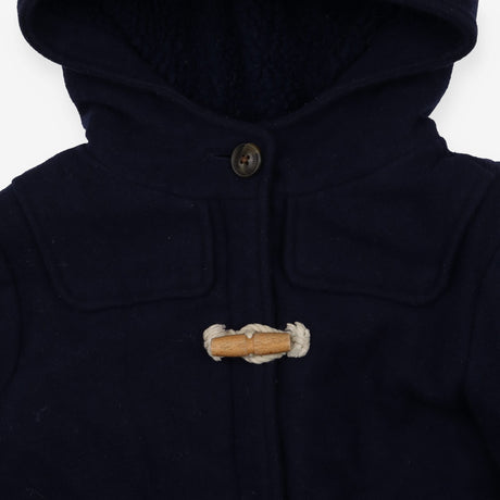 Navy fleece lined duffle coat