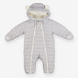Grey padded bear pramsuit