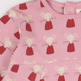 Dress Long Sleeved Pink Mouse