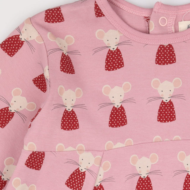 Dress Long Sleeved Pink Mouse