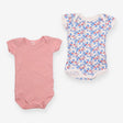 Bodysuits Pink and Blue Floral 2-Pack