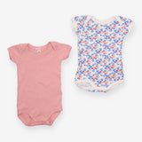 Bodysuits Pink and Blue Floral 2-Pack