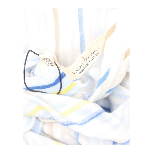 Midi Skirt Light Blue Striped Misty Day