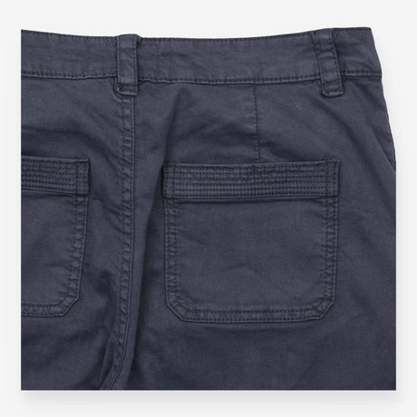 Trousers Tapered Cotton Blend Stretch Navy