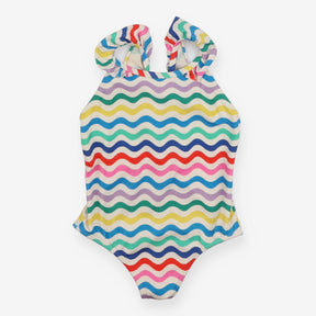 Wavy Striped Swimming Costume