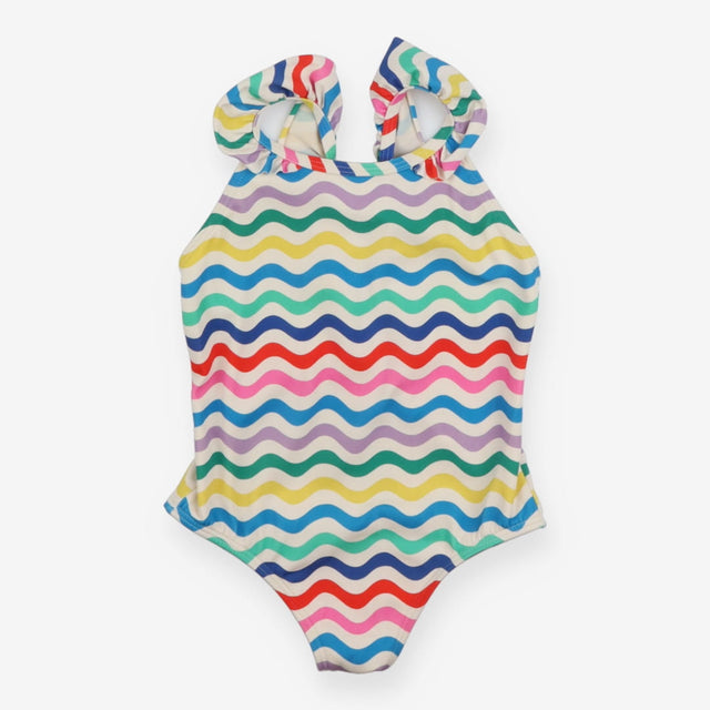 Wavy Striped Swimming Costume