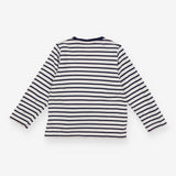 Tee LS white blue stripe soldiers dogs
