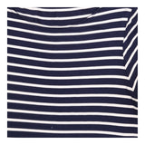 Midi Dress Navy Stripe Jersey Short Sleeve