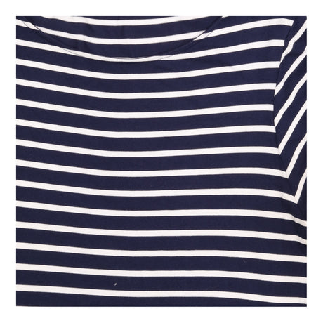 Midi Dress Navy Stripe Jersey Short Sleeve