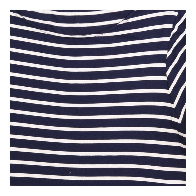 Midi Dress Navy Stripe Jersey Short Sleeve