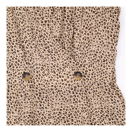 Leopard Animal Print V Neck Wrap Waist Ju