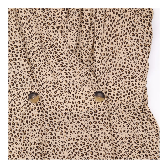 Leopard Animal Print V Neck Wrap Waist Ju