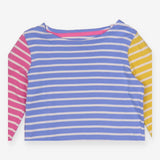 Multicoloured stripe LS t-shirt