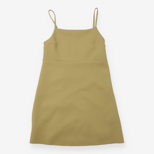 Dress Olive Green Strappy Fitted Minimal Occasion