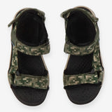Sandal green and black with touch and close fasten