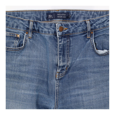 Relaxed Wide Leg Jeans Mid Blue