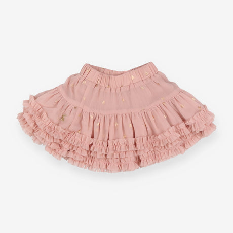 Skirt Pink Tulle Layered - Rose Gold Hearts